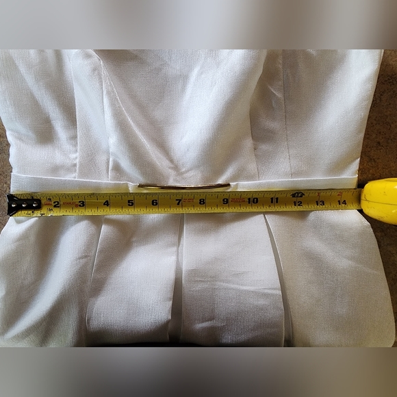 Maniju Ivory Sleeveless Fit and Flare Dress Size M - Picture 3 of 13